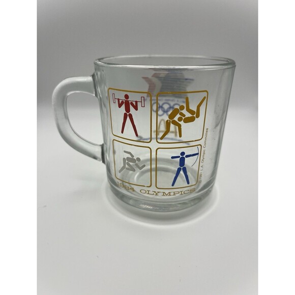 Unbranded Other - Vintage‎ 1984 McDonalds Los Angeles Olympic Glass Coffee Mug